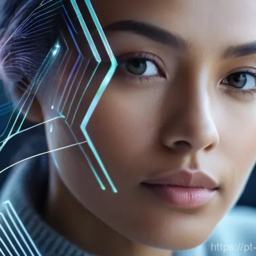 유전자 맞춤형 건강 관리의 시장 전망 - A vibrant, close-up shot of a diverse individual, perhaps a woman in her late 30s, looking thoughtfu...