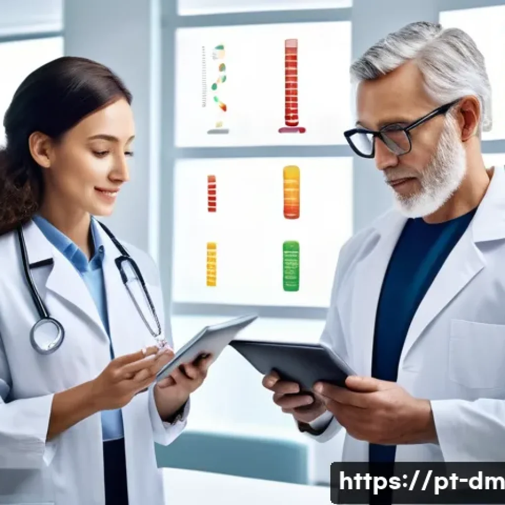 유전자 맞춤형 식사 계획의 필요성 - A modern, bright nutritionist’s office with a diverse group of adults consulting a professional abou...