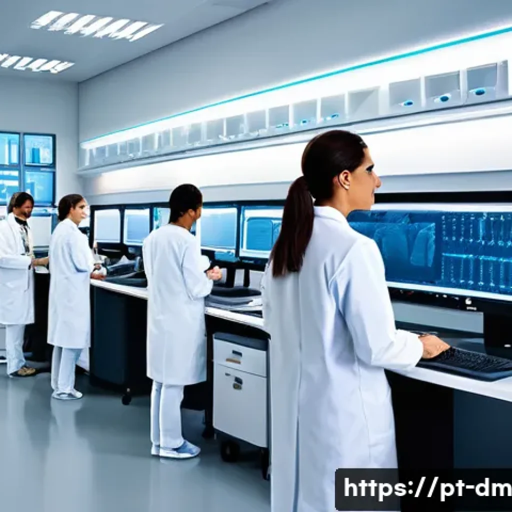 유전자 맞춤 건강 프로그램의 비용 분석 - A modern genetic testing laboratory in Brazil, featuring advanced sequencing machines and scientists...
