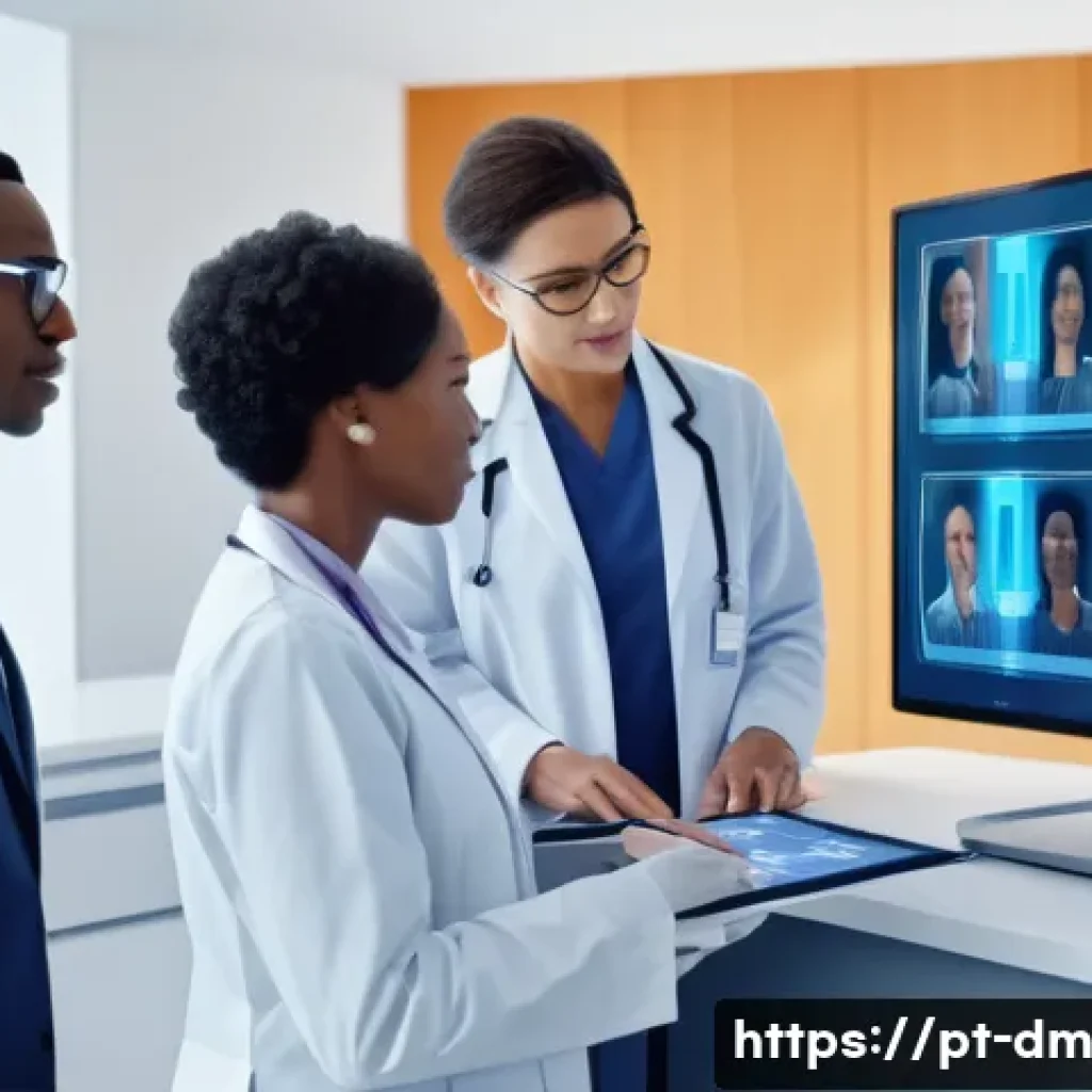 유전자가 질병에 미치는 영향을 이해하기 - A detailed medical illustration showing a diverse group of adults undergoing genetic testing in a mo...